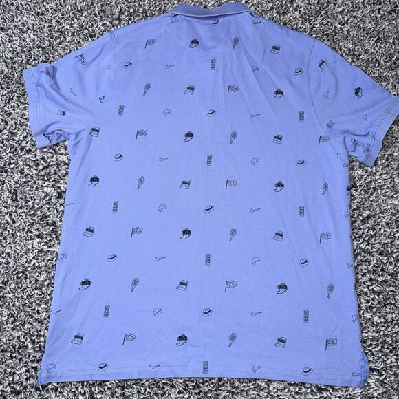 NIKE DRI FIT Tennis POLO SHIRT L Blue - Picture 7 of 10